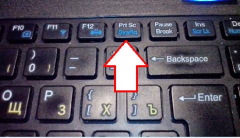 Где кнопка скрин на ноутбуке?